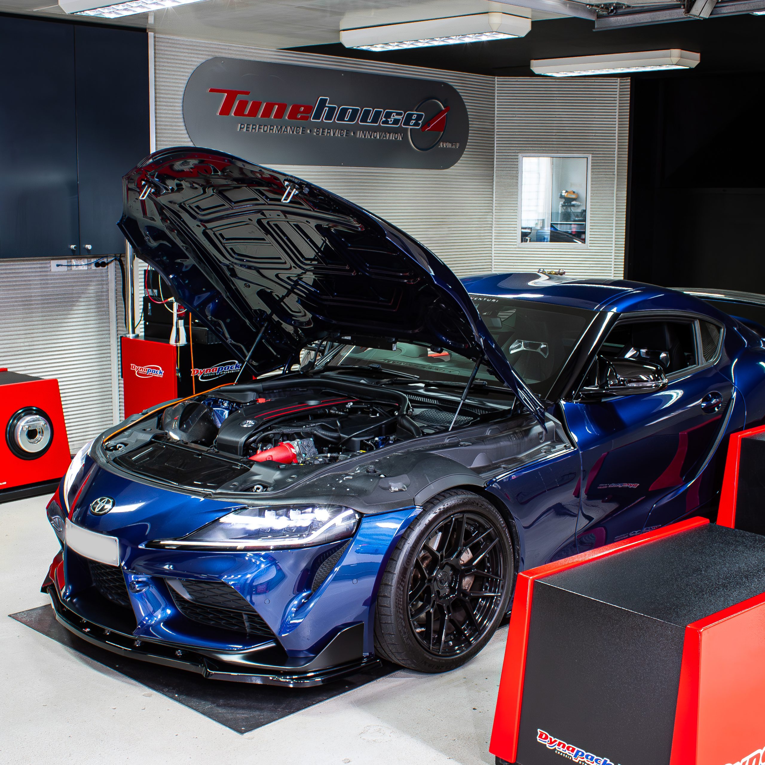 Car on a dyno